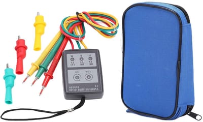 Fasevolgorde Meter - Rotatie Tester - Elektrische Installaties - Batterijvrij Ontwerp - Compact Formaat - Zwart