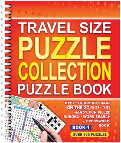 Reisgids A5 met 3-in-1 Puzzels: Sudoku, Woordzoeker en Kruiswoordraadsels