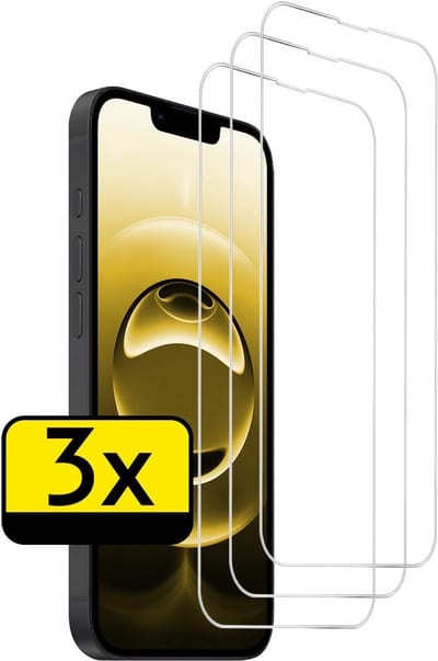 Screenprotector - Geschikt voor Apple iPhone 16e - 3 Stuks - Volledige Dekking - Beschermglas - Gehard Glas - Tempered Glass - Screen Protector