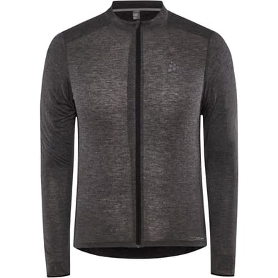 Craft Fietsshirt Heren lange mouwen zwart - Core Bike Essence Wool Ls Jersey M - Black - XL