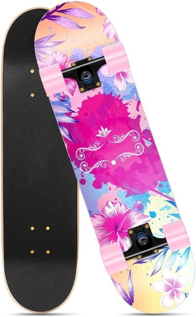 Compleet Skateboard - Cruiser Longboard - Street Skatepark - 7 Lagen Esdoorn - 31x8 Inch - Brush the street C