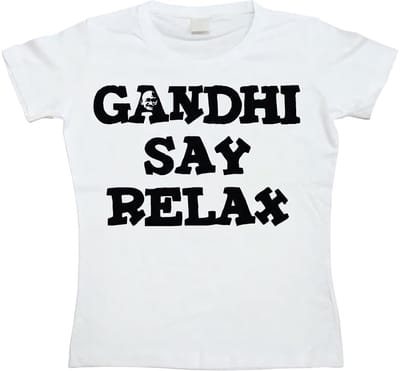 Hybris Dames T-shirt Gandhi Say Relax Girly SH-5-13086-H20-5