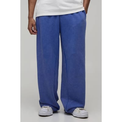 Balloon Fit Gewassen Loopback Joggingbroek | Blue | Size XS