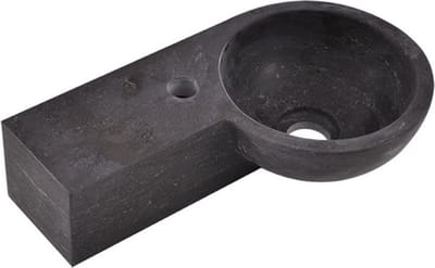 Wiesbaden Raw Fontein Links Rond 40 x 23 x 10 cm - Hardsteen Gezoet