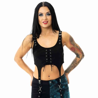 Chemical Black - Enid Crop top - XXL - Zwart