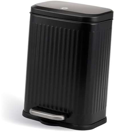 Metalen Pedaalemmer 6 Liter Zwart - Stijlvolle Badkamer- of Keukenafvalbak met Soft-Close