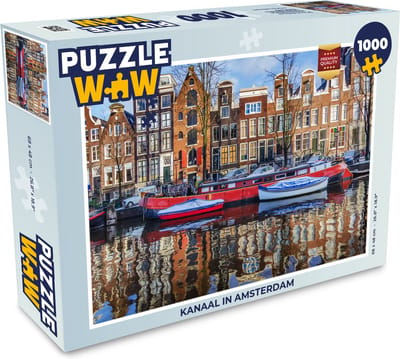 Puzzel Kanaal in Amsterdam - Legpuzzel - Puzzel 1000 stukjes volwassenen