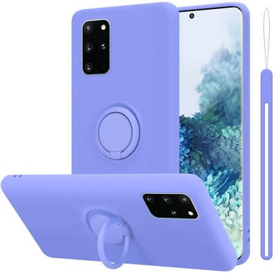 Cadorabo Hoesje geschikt voor Samsung Galaxy S20 PLUS in LIQUID LICHT PAARS - Beschermhoes van flexibel TPU silicone Case Cover met ring