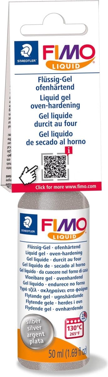 FIMO liquid ovenhardende deco gel 50 ml zilver