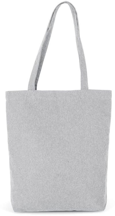 Kimood Gerecycleerde katoenen shopper 'K-loop project' KI5808 - Oxford Grey Jhoot - One size