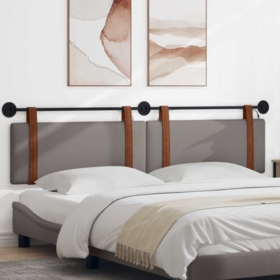 vidaXL - Hangend - hoofdbord - Taupe - Antiek - PU