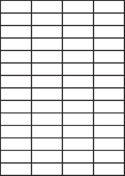 A4 etiketten 52,5 x 21,2 mm wit (100 vel)