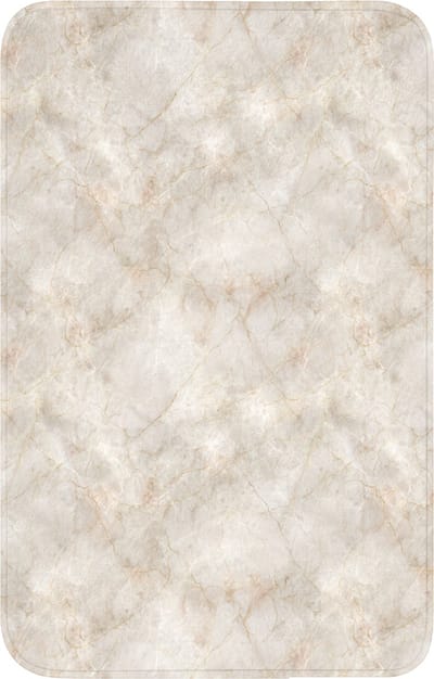 WC mat 50x80 cm - Antislip - Lichtbeige - Goudbruine Nerven - Marmer - Toiletmat - Vloermat - Douchemat - Toilet tapijt - Toiletmatten