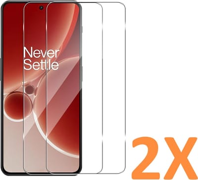 Screenprotector Glas - Tempered Glass Screen Protector Geschikt voor: OnePlus Nord 3 - 2x