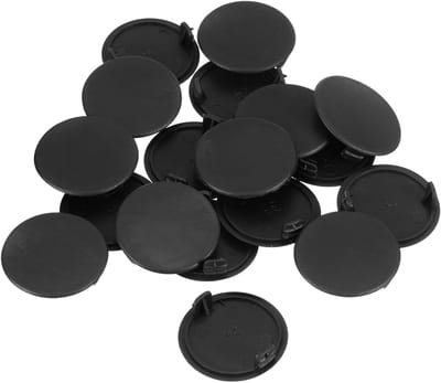 18 Stuks Scharniergatafdekkapjes van 35 mm - Ronde Verborgen Afdekdop voor Keukenkasten, Zwart, Duurzaam en Eenvoudig te Installeren