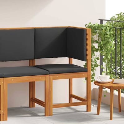 vidaXL - Tuinstoel - met - kussen - Bruin - 50 - x - 50 - x - 91cm - Massief - acaciahout