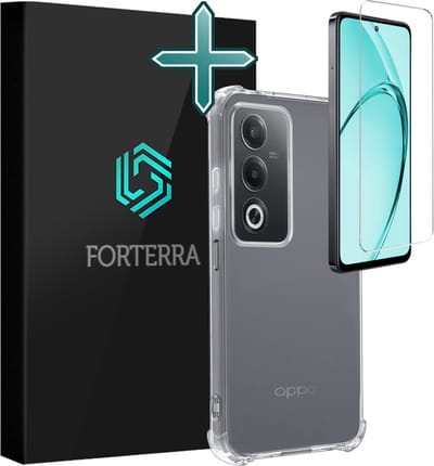 Hoesje Met Screenprotector - Geschikt voor OPPO A80 - Sterk & Shockproof - Back Cover - Siliconen Case - Telefoon Hoes - Shock Proof - Transparant