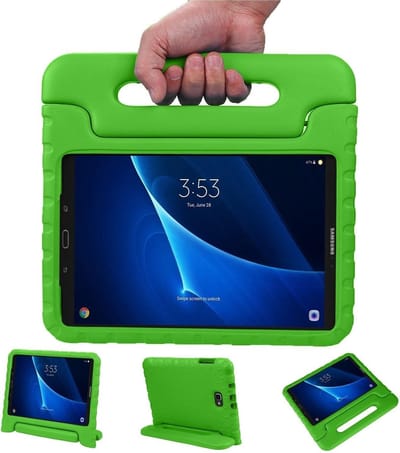 Hoesje - Geschikt voor Samsung Galaxy Tab A 10.1 (2016) - Kinderhoes Shockproof Bumper - Kidsproof Case - Tablethoes - Kinder Hoes Cover - Groen