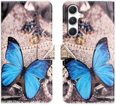 Hoesje Geschikt voor Samsung Galaxy A27 | Portemonnee Book Case | Beschermhoes | Magneet Sluiting | Vlinder Print