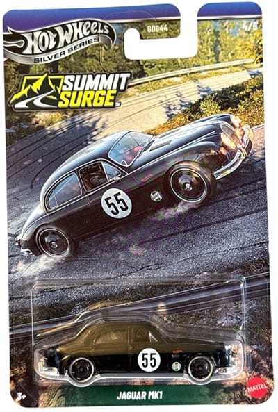 Hot Wheels Jaguar MK1 HW 4/5 1:64 Deep Green Long Card Summit Surge Silver Series Long Card