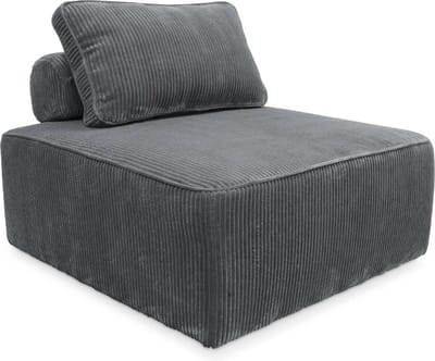 sweeek - Fauteuil corduroy 1 zitplaats l 90 x b 90 x h 78cm - lao