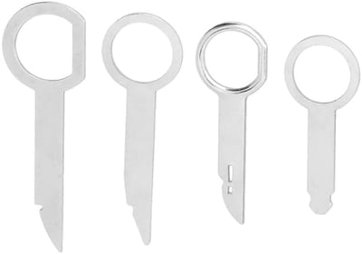 Dailygoods- Demontagezet - 4 Stuks - Roestvrij Staal - Ergonomisch Ontwerp - Geschikt voor de meeste Voertuigen - Duurzaam en Robuust - Radioontgrendelingsgereedschap