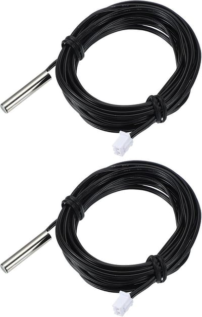 2x 10K NTC Temperatuursensor Waterdicht Koper - Nauwkeurige Temperatuurvoeler voor Koelkast en Airco