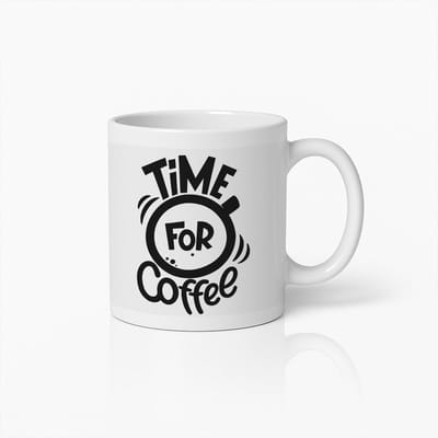 Time for Coffee Mok 330ml – Grappige Quote Koffiebeker – Perfect Cadeau voor Koffieliefhebbers