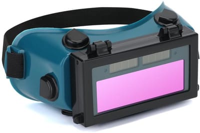 Lasbril - Speciale beschermingsmiddelen voor lassers - Veiligheidsbril tegen fel licht - oogbescherming - Automatische dimfunctie - Op zonne-energie - Lasbril met automatische verduistering en heldere binnenlenzen - Verstelbare band