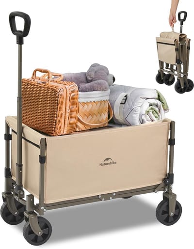 Opvouwbare Steekwagen met Grote Capaciteit tot 120 kg - Trolley voor Camping, Strand en Boodschappen