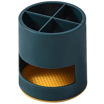 1 pièce Support de Rangement pour Brosses à Dents Électriques Organisateur de Rangement en Plastique Support pour Dentifrice et Pinceaux de Maquillage pour Comptoir de Salle de Bain bleu