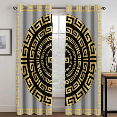 Betaalbare Luxe s Moderne Stijl Goud Gratis Verzending 2-delige Verduisterende Gordijnen voor Woonkamer Slaapkamer Decoratie 2x85W200H(CM)&Hook