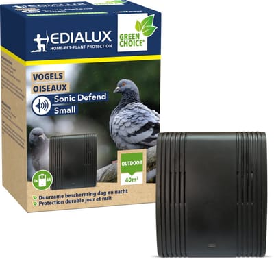 Edialux Sonic Defend Small - Tegen Vogels - 1 Stuk