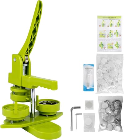 DIY Button Maker voor 58mm Pin Badges - Complete Set met 100 Button Onderdelen en Snijder voor Creatieve Cadeaus en Ambachten