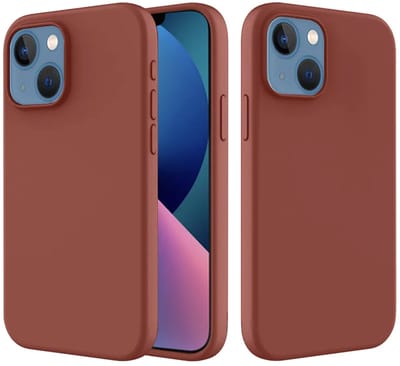 MobyDefend Hoesje - Geschikt voor iPhone 14 - Matte Siliconen Backcover - Terracotta
