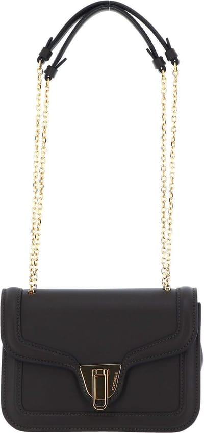 COCCINELLE Leren Schoudertas Avondtas Marvin Twist Handbag Bark Bruine