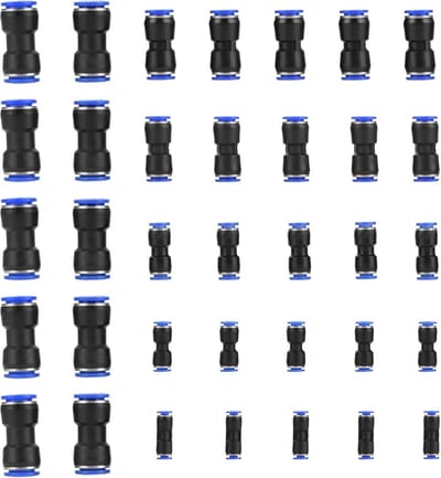 35 stuks rechte pneumatische koppelingen, snelle koppeling voor luchtleidingen, plastic slangkoppelingen voor 4/6/8/10/12/14/16mm buizen