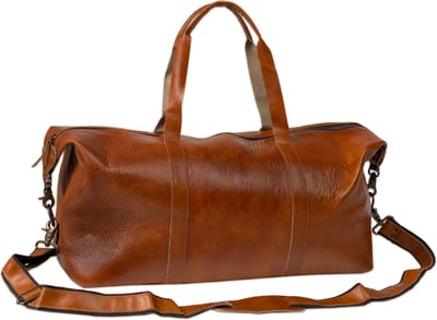 Dyronics Luxe Leren Reistas – Weekendtas met Ruim Hoofdcompartiment, Binnenvak, Afneembare Schouderband. Handgemaakte Hoogwaardige Kwaliteit