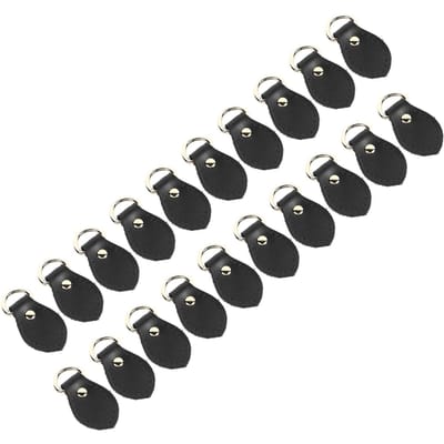 20 Ensembles Anneaux en D en Cuir pour Sac à Main Anneaux en D en Cuir Véritable Fournitures pour la Fabrication de Sacs à Main en Cuir noir