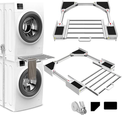 Impaqt wasmachine droger stapelkit met lade droogrek