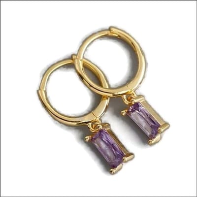 Aramat Jewels | Oorringen | 925 Zilveren Zirkonia Oorringen 10mm - Sprankelende Hoepel Oorbellen | Goudkleurig-Paars | |3mm | Zilver | Kinderen, Volwassenen | Verkleurd niet