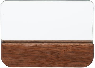 Dailygoods- Slicker Professioneel - Leren Polijstgereedschap - Hoogwaardig Geharde Glas - Walnoot Handvat - Comfortabel - Geschikt voor Ambachtslieden - Leerbewerkingsgereedschap