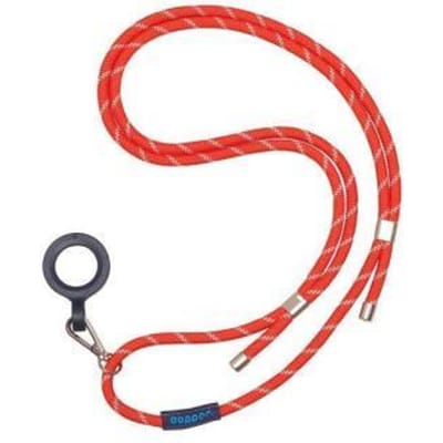 Dopper Cord draagkoord - zilver rood - 100% gerecycled PET