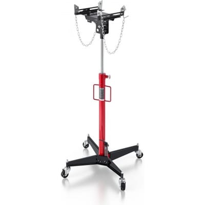 VEVOR Hydraulische Krik Met 500 Kg Hefvermogen, Telescopische Krik Met Pedaal, 360° Zwenkwiel, Hefhoogte 127-202 Cm, Takel voor Garage/Werkplaats Rood + Zwart