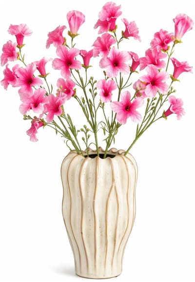 Mica Decorations Kunstbloem Petunia Floral - 5x - H89 cm - roze - kunststof - stelen kunstbloemen - boeket - rozen bloemetjes