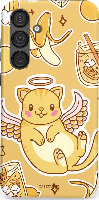 Casetastic Hoesje Geschikt voor Samsung S25 Plus - Stijlvolle Beschermende Duo-layer Case - Poezenvleugels