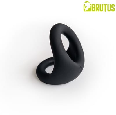 Brutus - Gemini - Ultrazachte Dubbele Cockring - Zwart