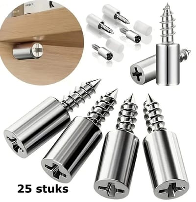 Han‑Bar® 25 planksteunpennen - antislip Hulzen - Steunspijkers - Meubelpinnen - Planksteunnagels - Kastspijkers - Planksteunen - RVS