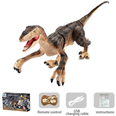 Afstandsbediening Dinosaurusspeelgoed voor kinderen 2,4 Ghz RC Dinosaurusrobotspeelgoed met waarheidsgetrouwheid Geluid voor kinderen Jongens Meisjes Kindercadeau