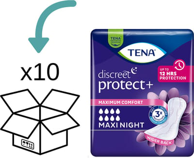 TENA Lady Maxi Night - 10 pakken - 120 stuks TENA Discreet Maxi Night
